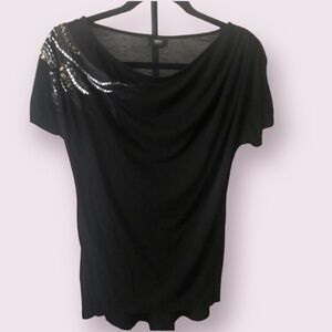 𝅺MOSSIMO womens high low embellished blouse. Size small